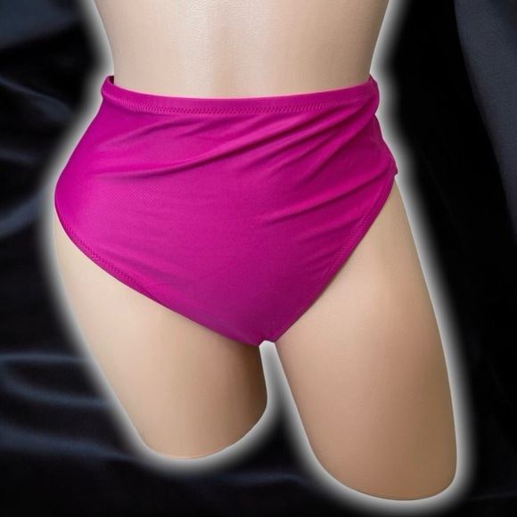J. Crew Other - J. Crew Radiant Fuchsia Pink Retro Classic High Waisted Swimsuit Bikini Bottoms